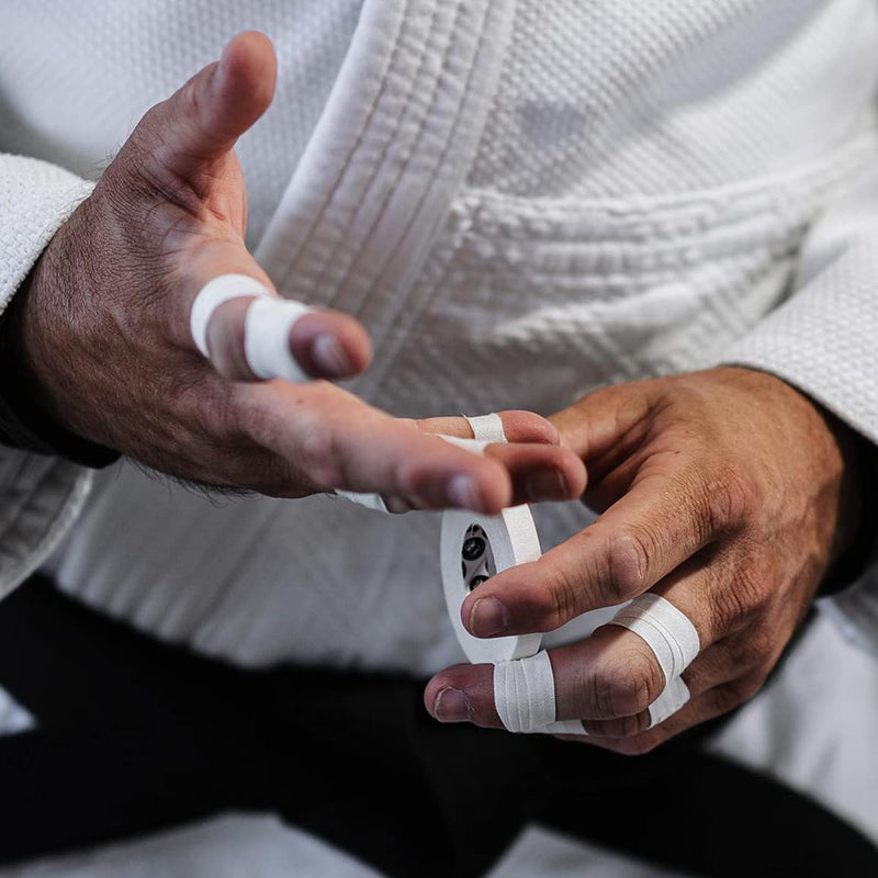 Monkey Tape 4-Pack (0.2”, 0.3”, 0.4”, or 0.5”) x 15yds Premium Jiu Jitsu Sports Athletic Finger Tape - for BJJ, Grappling, Crossfit, MMA, & Judo White 1" - BeesActive Australia