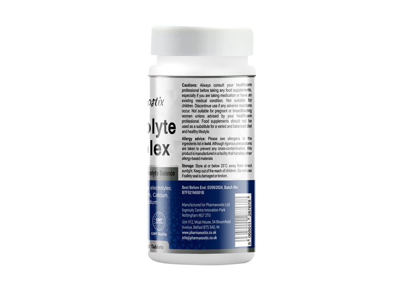 Electrolytes Complex � 60 Vegan Tablets � Magnesium, Potassium, Calcium, Sodium & Chloride � Muscle Function, Rehydration, Salt Replacement, Cramp, Hydration & Recovery � High Strength Tablets - BeesActive Australia