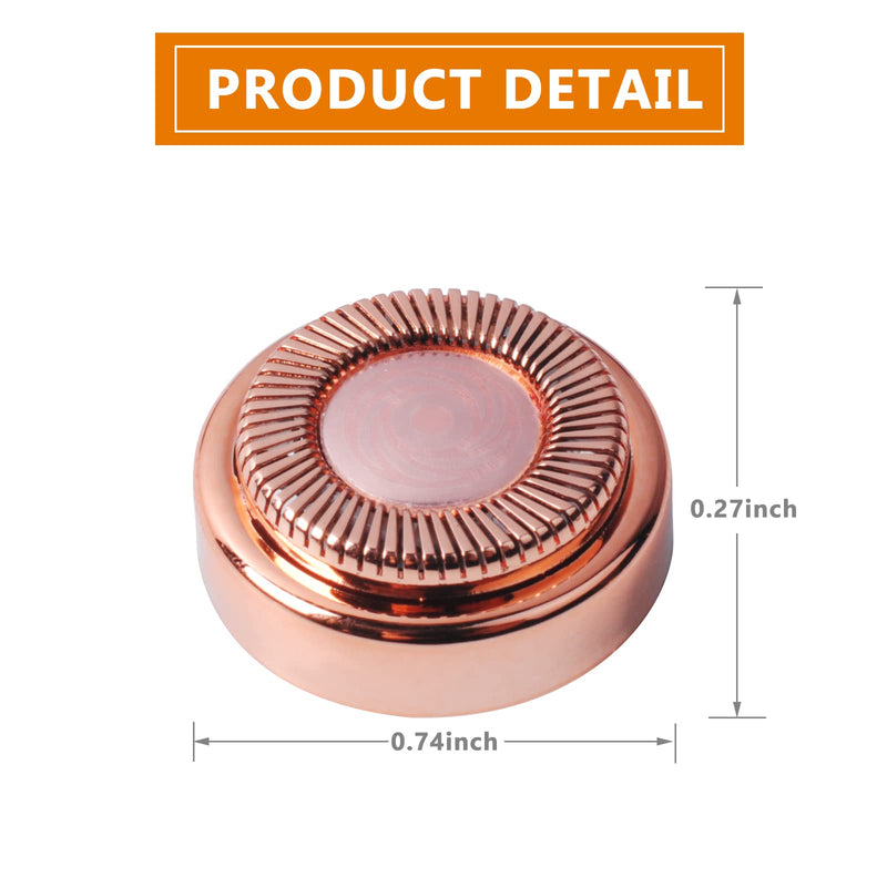 6 Pack Hair Remover Replacement Heads for Women's Painless Finishing Touch Flawless Hair Remover - Plated Rose Gold with Cleaning Brushes - BeesActive Australia