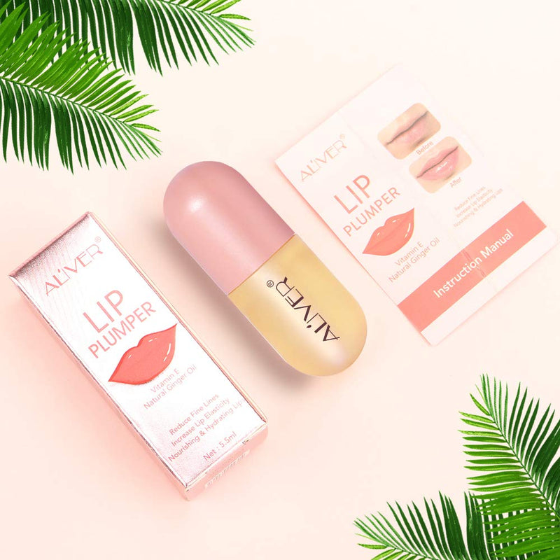 Natural Lip Plumper, Lip Enhancer, Lip Plumper Fuller & Hydrated Beauty Lips,Lip Plumping Balm, Moisturizing Clear Lip Gloss for Fuller Lips & Hydrated Beauty Lips 5.5ml (1 PACK(day)) 1 PACK(day) - BeesActive Australia