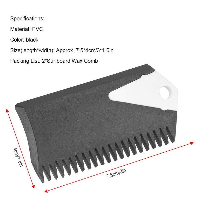 Keenso Surfboard Wax Comb,2PCS/Set PVC Surfboard Comb and Scraper Surfboard Surfing Wax Comb Remover for Surfing Board Skateboard - BeesActive Australia