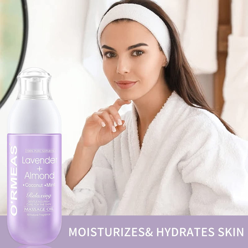 Massage Oil For Warming, Relaxing, Joint Pain Relief Sensual Massage Oil Lavender Almond Peppermint And Coconut Massage Oils For Massage Therapy Moisturizing Body Oil For Men And Women 5.1 Fl.Oz - BeesActive Australia