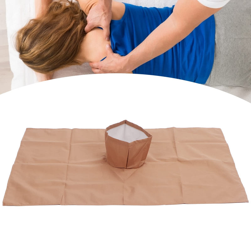 Cotton Massage Table Face Hole Towel, Massage Face Towel, Massage Bed Sheet, Soft Cotton Bed Cover Protector with Face Breath Hole, Table Cover for Massage(50 * 80cm-Light Tan) 50*80cm Light Tan - BeesActive Australia