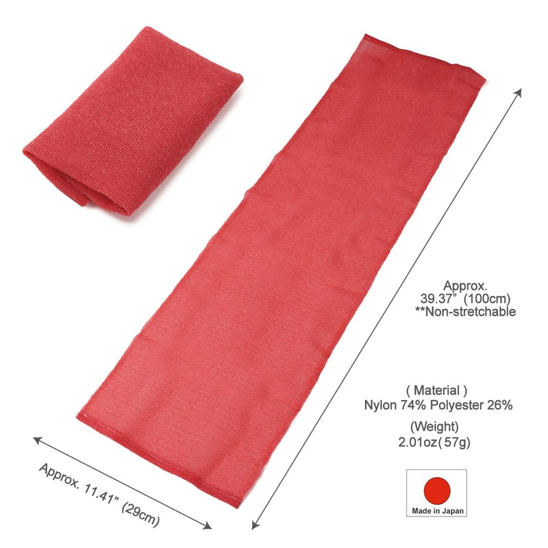 Extra Rough, Exfoliating Washcloth [Made in Japan] Exfoliating Towel Special Texture Makes Fluffy Foam Lather, Back Scrubber, Dead Skin Cell Remover [Loofah for Women and Men] (Red) Red - BeesActive Australia