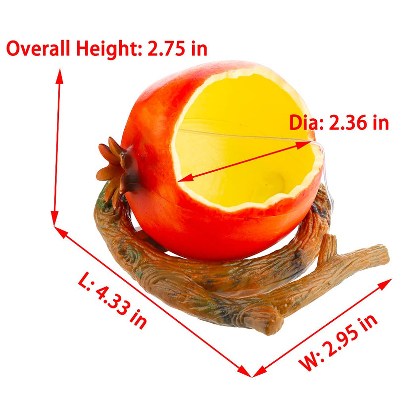 Bird Feeder Fruit Shape with Clamp Holder Cage-Pet Food & Water Bowl Parrot Food Box for Bird Macaw Budgie Parakeet Conure Lovebird Finch (Pomegranate Shape) - BeesActive Australia