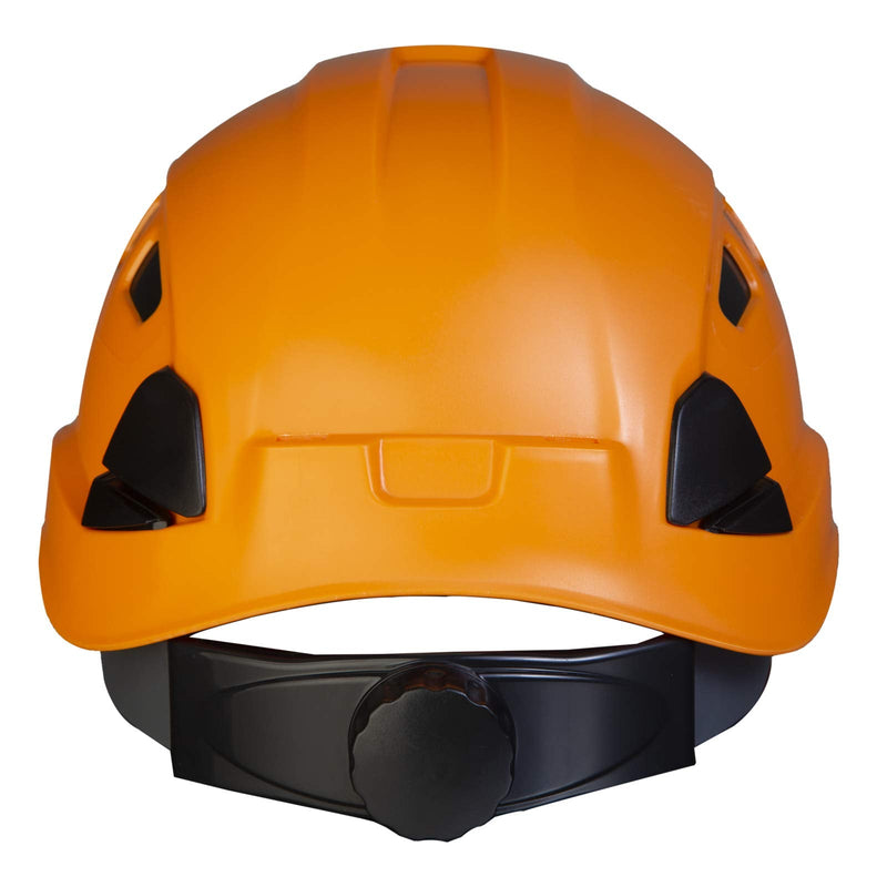 JORESTECH - ABS Work-at-Height and Rescue Hard Hat Slotted Ventilated Helmet w/ Adjustable Ratchet 6-Point Suspension ANSI Z89.1-14 Orange - BeesActive Australia