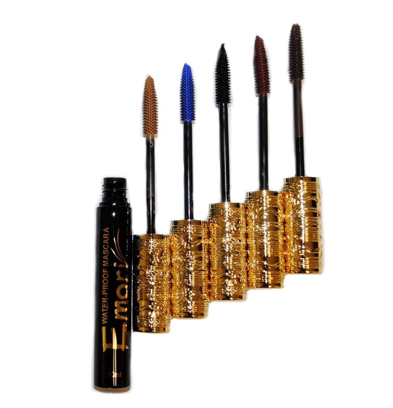 5 Color Set of Length Volume Mascara Doll Eye Style (Black, Blue, Burgundy, Brunette, Brown) - BeesActive Australia