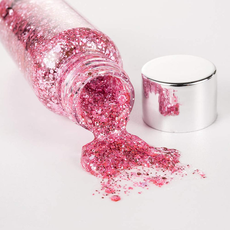 GL-Turelifes Mermaid Sequins Chunky Glitter Liquid Eyeshadow Glitter Body Gel Festival Glitter Cosmetic Face Hair Nails Makeup Long Lasting Sparkling 30g (09# White) 09# White - BeesActive Australia