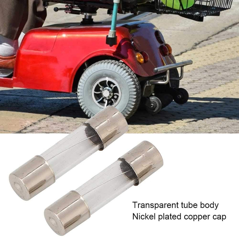 ZJchao 2pcs Mobility Scooter Fuse 5x20mm, Transparent Tube Elder E Scooter Bike Mobility Scooter Accessory 10A - BeesActive Australia