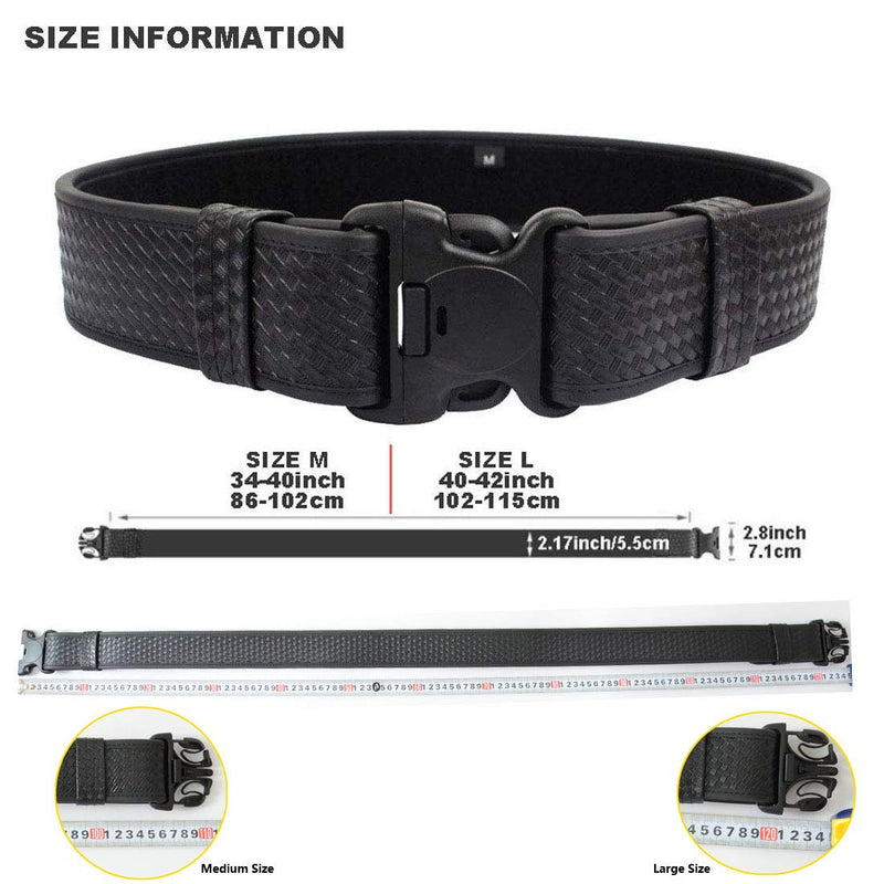 [AUSTRALIA] - ROCOTACTICAL Basketweave Police Duty Belt, Web Duty Belt with Loop Liner Medium, 34-40 