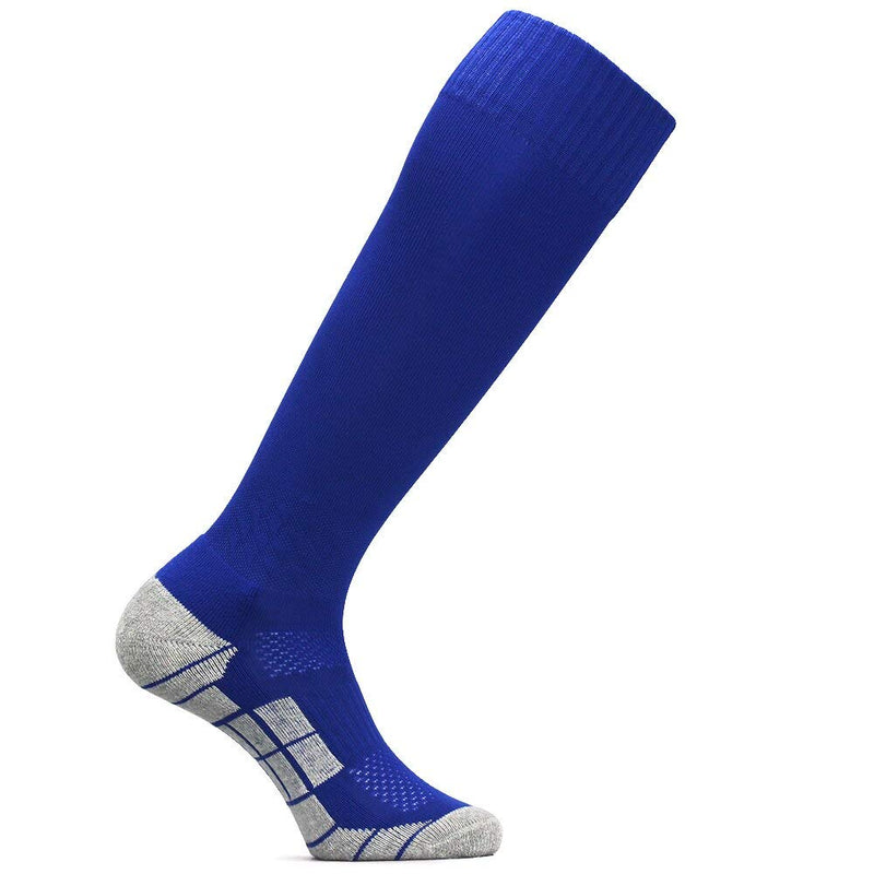 [AUSTRALIA] - CWVLC Soccer Socks (1/3/5 pairs) Team Sport Knee High Socks for Adult Youth Kids 1-pair Blue X-Small 