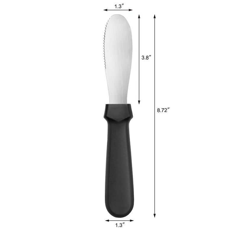 New Star Foodservice 43013 Plastic Handle Butter Spreader, 8.75-Inch, Black, Set of 4 - BeesActive Australia