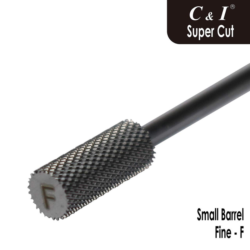 Super Cut Upgrade Edition, Small Barrel Nail Drill Bit for Electric Manicure Drill Machine, Remove the Nail Gels, Acrylic Gels, or Dip Powder (Fine -F) Fine -F - BeesActive Australia