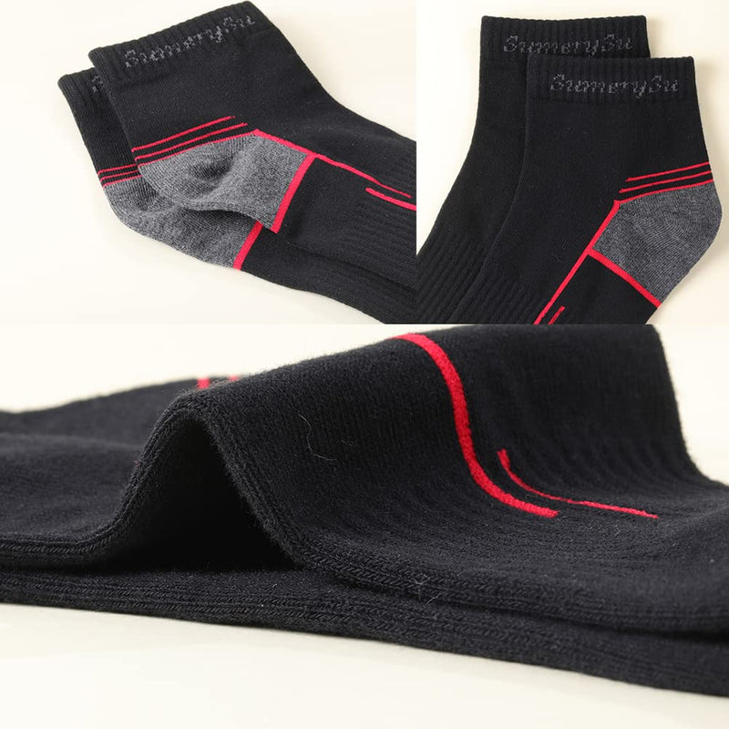Athletic Socks Men Cotton Striped Sports Running Compression Ankle Casual Sock (5 Pack),Sumery Su Ms9811-with Gift Box - BeesActive Australia