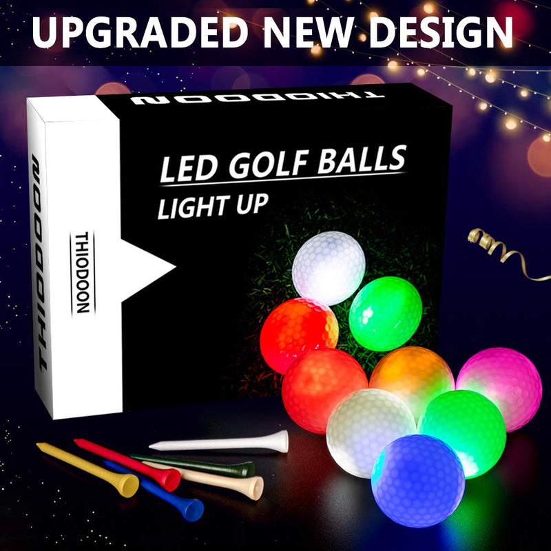 THIODOON New Glow Dark Golf Ball Glow Golf Balls Resettable Time LED Golf Ball Light up Golf Ball Night Golf Balls Luminous Golf Balls 6 Colors for Your Choice - BeesActive Australia