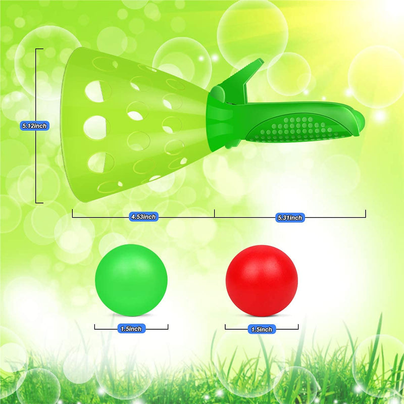 Outdoor Indoor Game Activities for Kids, Pop-Pass-Catch Ball Game with 4 Catch Launcher Baskets and 6 Balls, Birthday Party Favors Gifts Summer Beach Sport Toys for Kids Age 5 6 7 8 9 10+ and Adults - BeesActive Australia