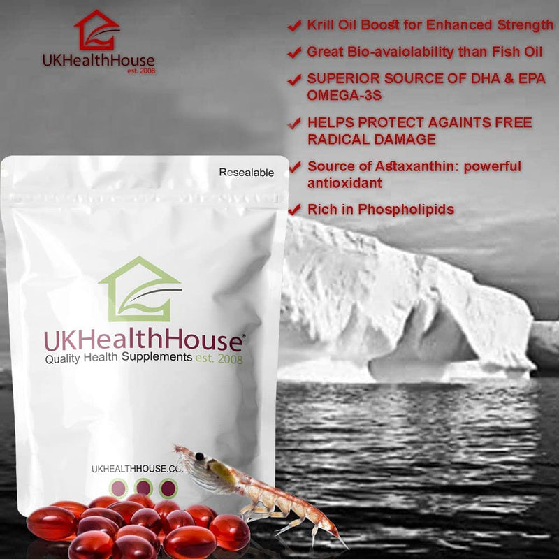 Superba Pure Red Krill Oil Capsules 500mg x 120 - Extra High Strength - Omega 3 Soft Gel Easy Swallow - Sustainably Eco Harvested from Antarctic Krill - BeesActive Australia