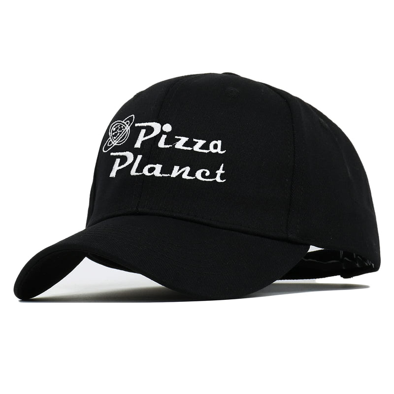 YUNXIBASECAP Pizza Planet Hat Baseball Cap Embroidery Dad Hat Aadjustable Cotton Adult Sports Hat Unisex Black-1 - BeesActive Australia