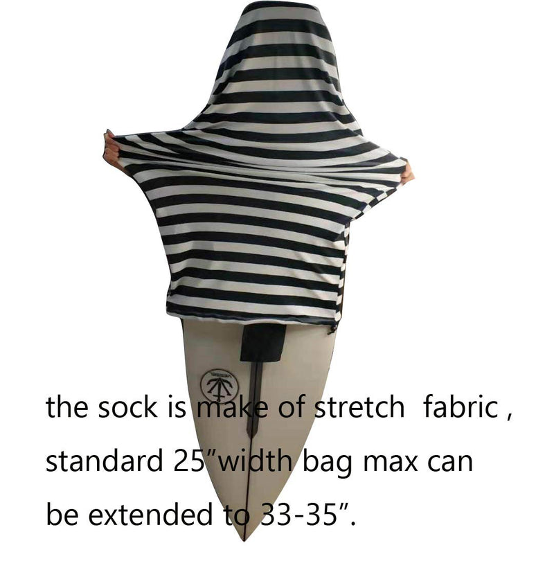 UCEDER Pool spa Part Lightweight Board Bag Surfboard Sock Cover Great for Local Trips to The Beach£¨6'0''~9'6'' Black and White 6'0" - BeesActive Australia