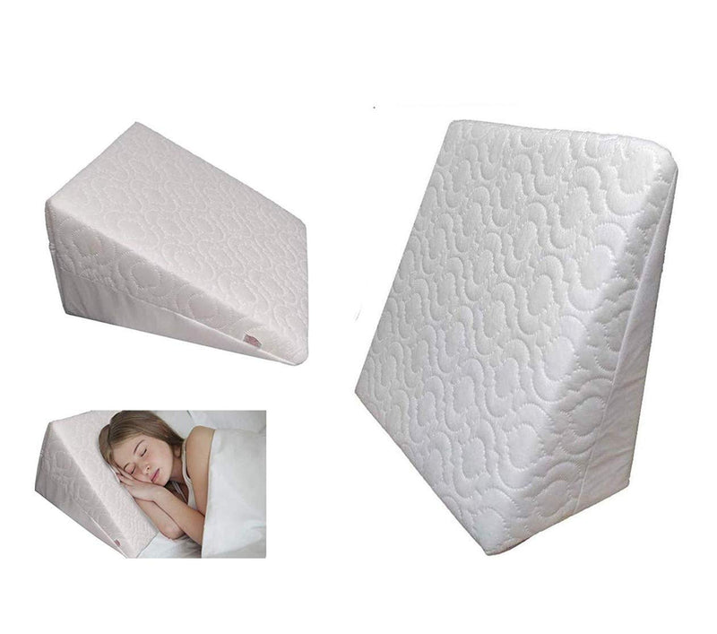 Wedge Pillow Support Cushion - Perfect for Bed and Couch | Reduce Back Pain, Snoring, Acid Reflux & Respiratory - Ideal Foam for Sleeping, Reading - Breathable Washable Cover (Adult Wedge Pillow) 1 Count (Pack of 1) - BeesActive Australia