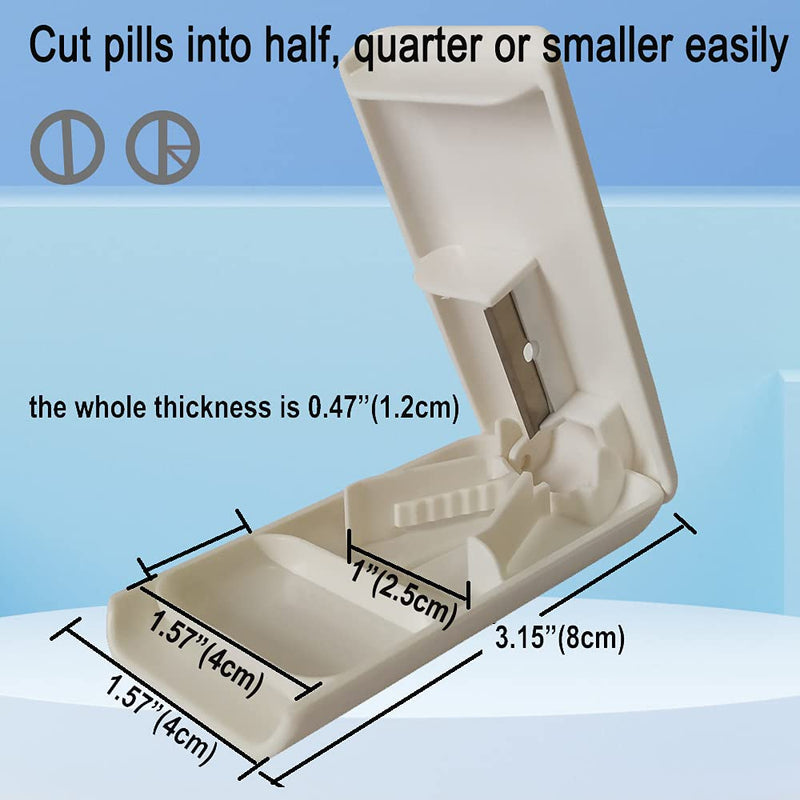 CoaGu Pill Crusher Pulverizer Grinder Save More Labour Power to Crush Multiple Tablets to a Pulverized Powder Blue Cover - BeesActive Australia