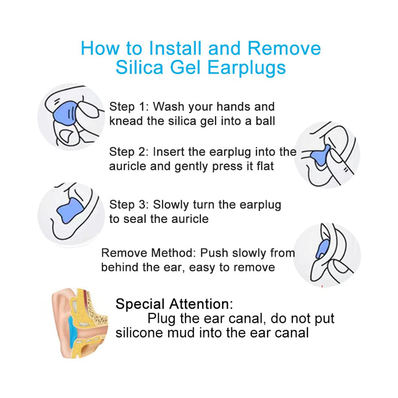 5 Pairs Reusable Super Soft Silicone Earplugs, Comfortable Ear Plugs That can Quickly Eliminate Noise, Suitable for Swimming, Sleeping, Snoring, Working, Studying, Loud Noise - BeesActive Australia