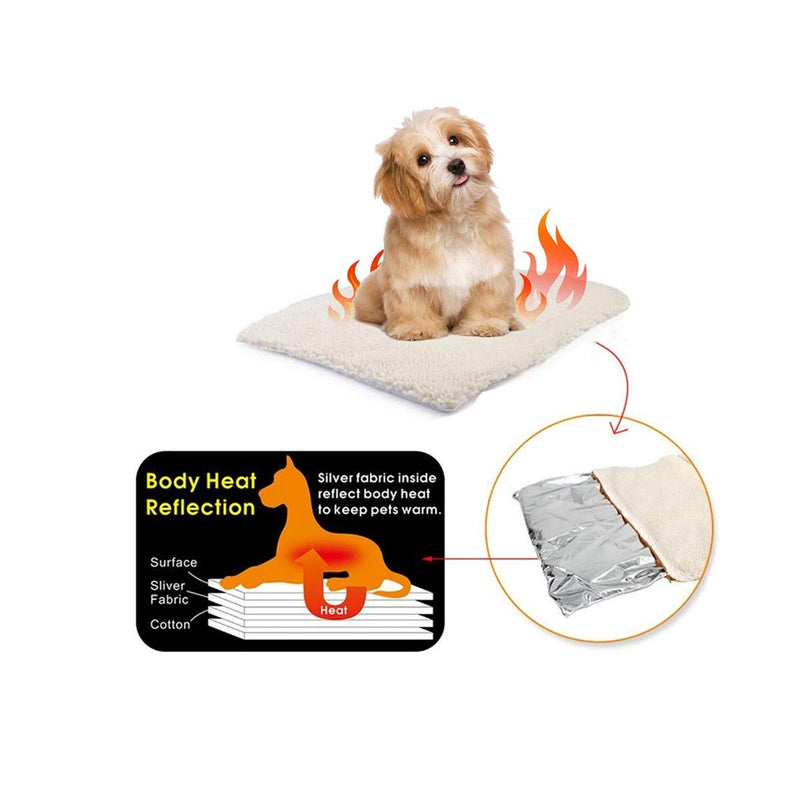 Klemon Self Heating Pet Pads Pet Blanket for Cat/Dog,Pet Heating Pad,Self Warming Cushion Mat for Cats Dogs,Self Heated Cat Dog Bed/Pet Thermal Mat Blanket Ecological 60x45 cm - BeesActive Australia