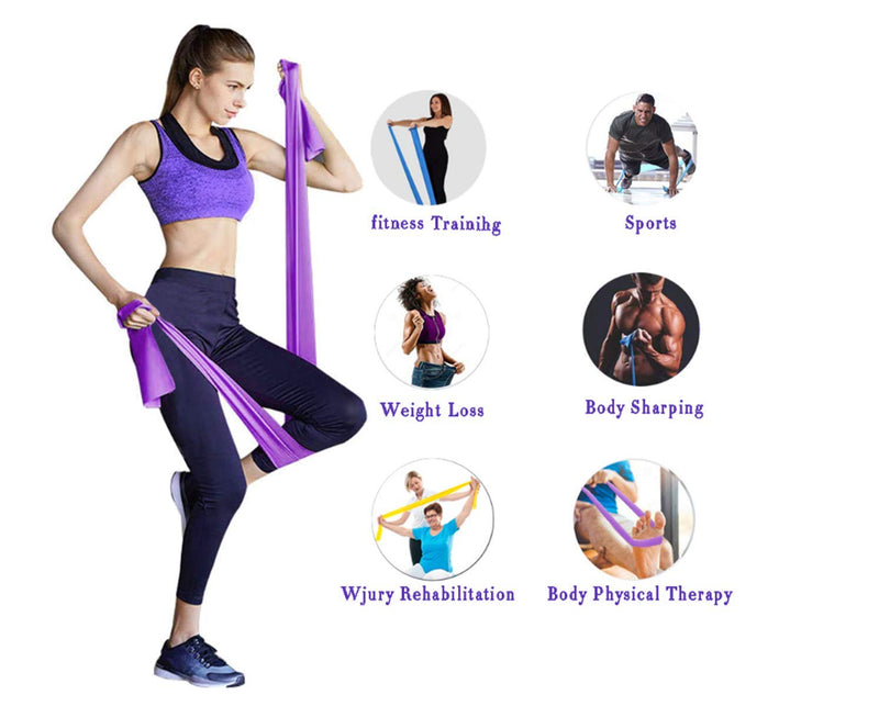 TAIYUNWEI Resistance Bands Set, [Set of 3] 1.5M/4.9ft Skin-Friendly Exercise Yoga Bands with 3 Resistance Levels,Workout Resistance Bands for Women/Men,Ideal for Strength Training,Yoga,Pilates,Fitness - BeesActive Australia