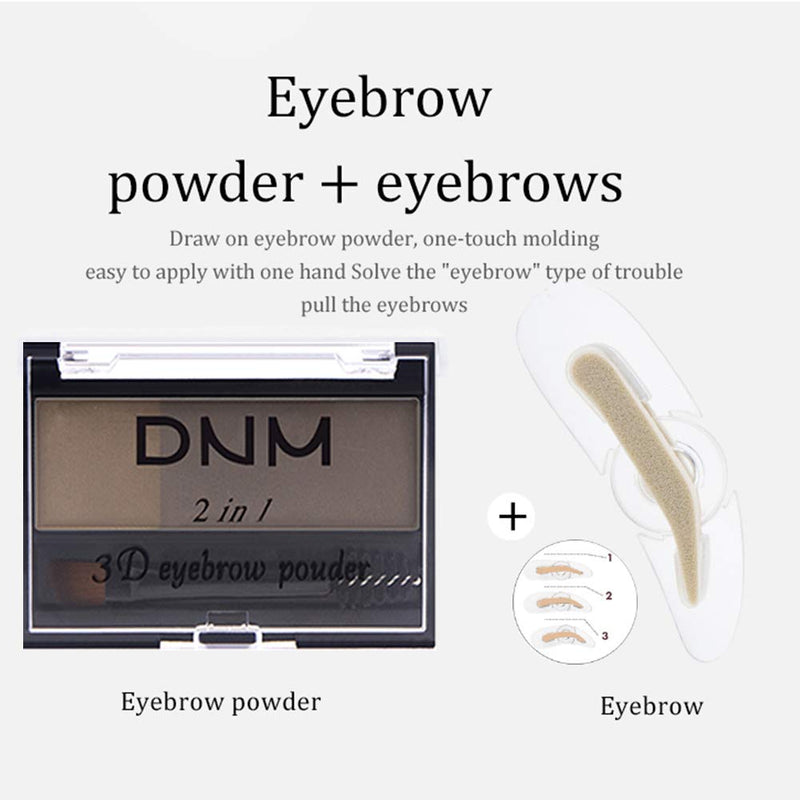 Grospe 2 in 1 Eyebrow Powder,Lazy Two-color Eyebrow,Adjustable Eyebrow Stamp,Waterproof Eyebrow Pencil (4# Eyebrow Stamp) - BeesActive Australia