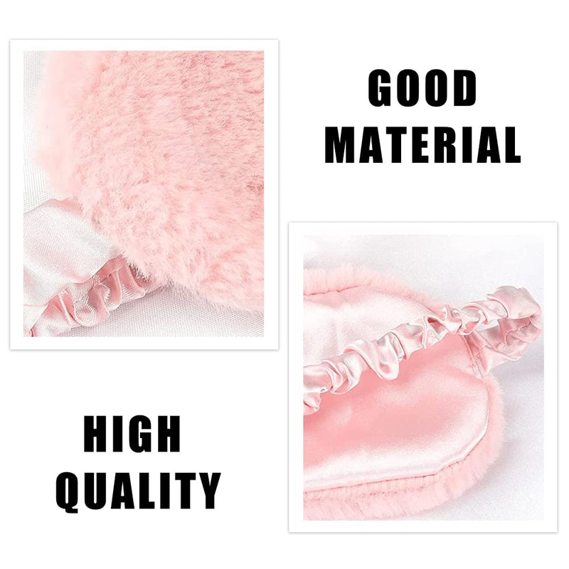 4 Pcs Plush Sleep Masks, Ultra Cute Soft Eye Cover, Blindfold Travel Masks for Kids Men Women(Random Color) Style1 - BeesActive Australia