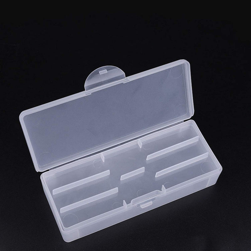 Waldd Double-Layer Storage Box for Nail Art Pens Nail Brush Container Case Manicure Nail Tools Storage Box Transparent - BeesActive Australia