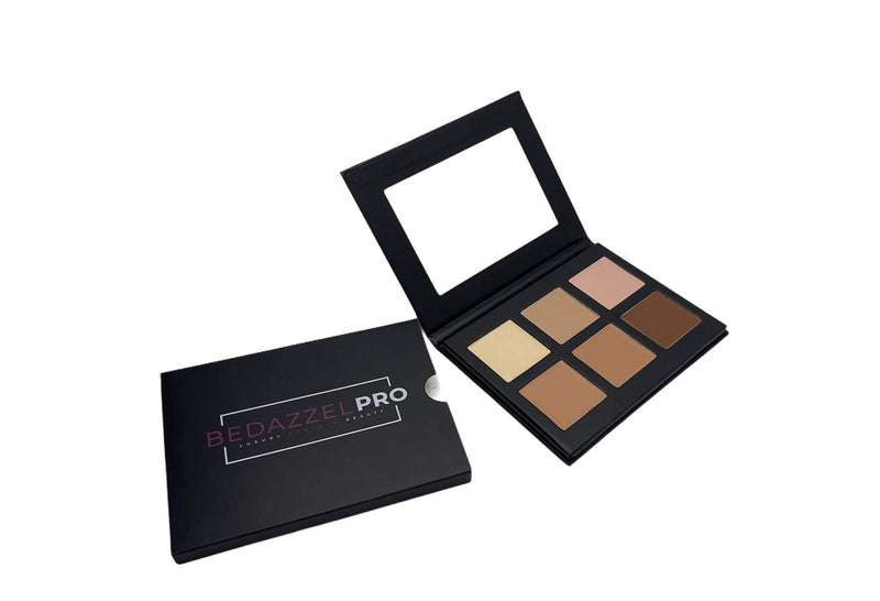 Bedazzel Pro Cosmetics Cream Contour and Highlighting Makeup Kit - Contouring Foundation/Concealer Palette - Vegan, Cruelty Free & Hypoallergenic (Light) - BeesActive Australia