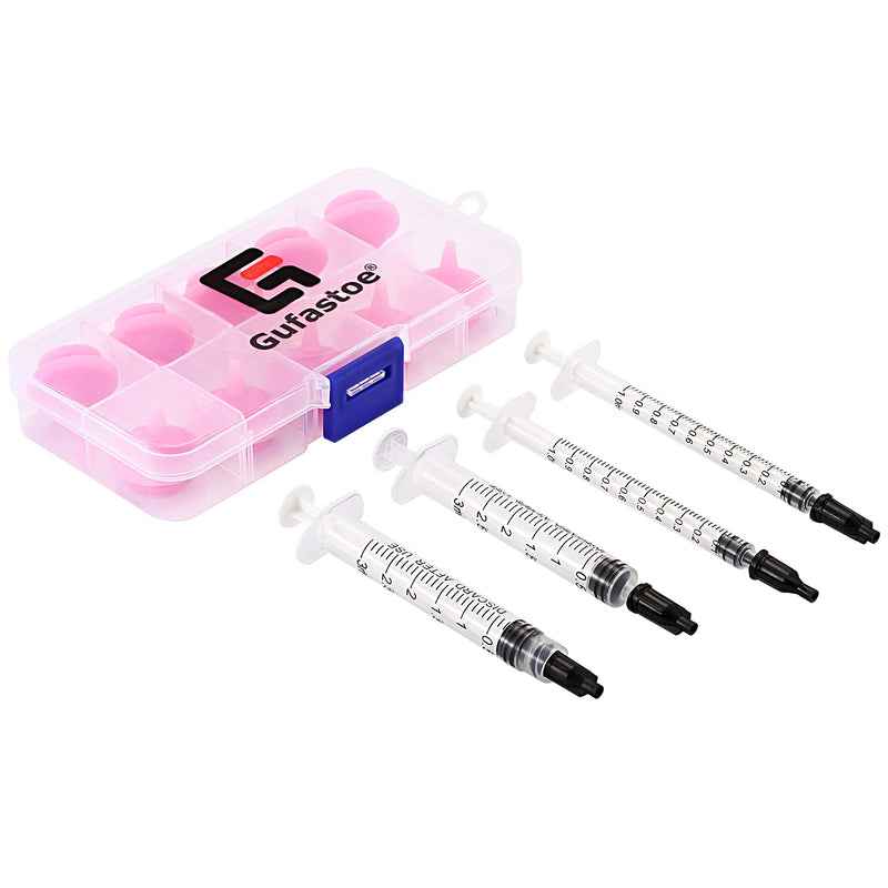 Gufastoe 10pcs Original and Mini Nipples with Syringes for Pets and Wildlifes Pink - BeesActive Australia