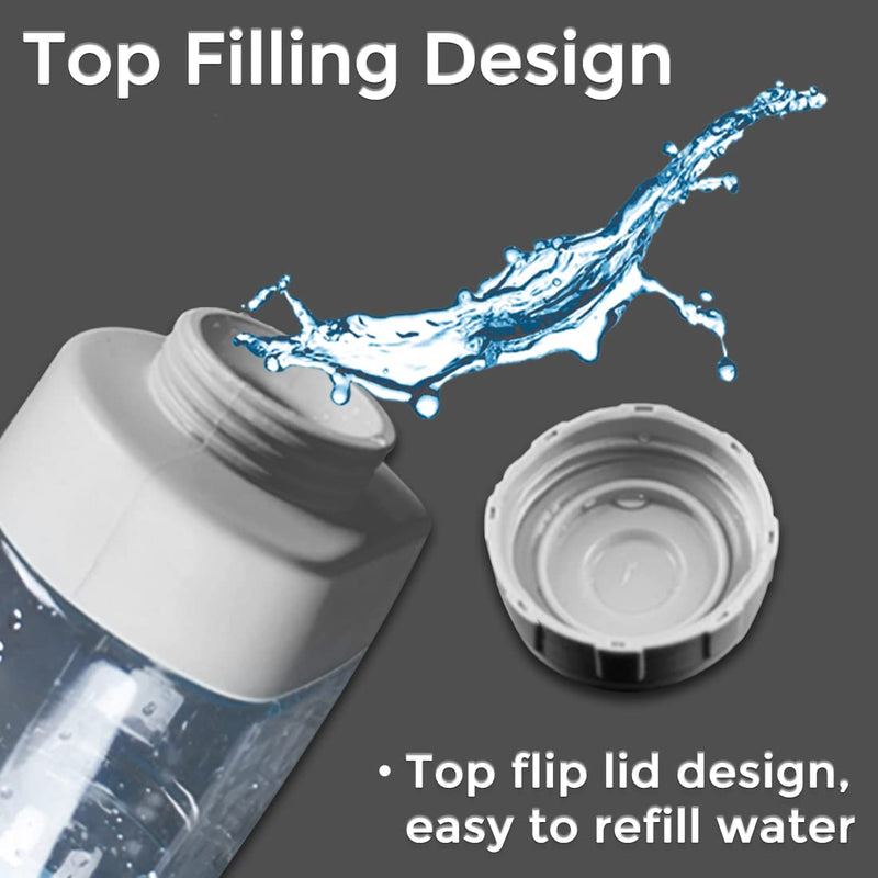 Vannon Dog Water Dispenser for Cage Leakproof Crate Water Bottle for Dogs & Cats & Rabbits Pet Auto Feeding Water Bottle Nozzle Diameter: 12mm, Top Fill, BPA Free 34oz Grey - BeesActive Australia