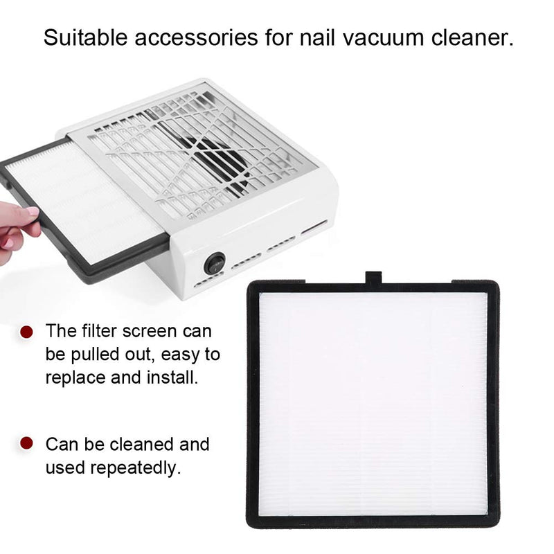 Nail Art Filter Dust Screen Plate, 60W Powerful Nail Dust Suction Machine Fan Collector Vacuum Cleaner Manicure Tools Nail Art Machine (Filter) - BeesActive Australia