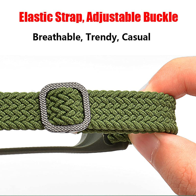 Braided Solo Loop Strap Compatible for Xiaomi Mi Band 6 5 4 3, Adjustable Nylon Elastic Sport Replacement Wristband for Xiaomi Band Mi Band 6, Mi Band 5, Mi Band 4, Mi Band 3 Black - BeesActive Australia