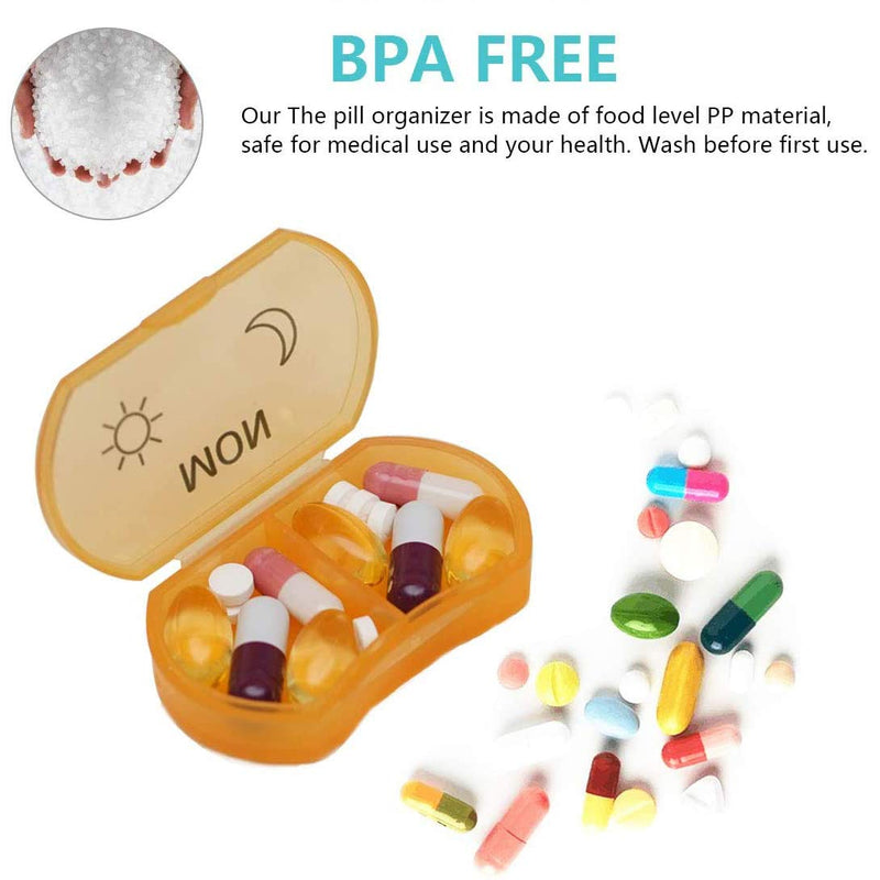 Pill Boxes Weekly Planner AM/PM 7 Day Daily Small Pills Dispensers Medicine Organizer for Vitamins,Supplements and Medication 2 Times a Day - BeesActive Australia