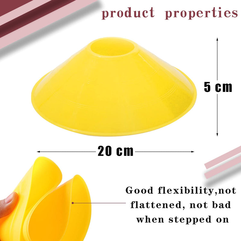 Jyongmer 30 Pcs Disc Cones Training Cones Agility Soccer Cones with Carry Bag for Training, Football, Basketball, Kids, Sports, Field Cone Markers and Other Sports and Games (Thickened Version 22g) - BeesActive Australia