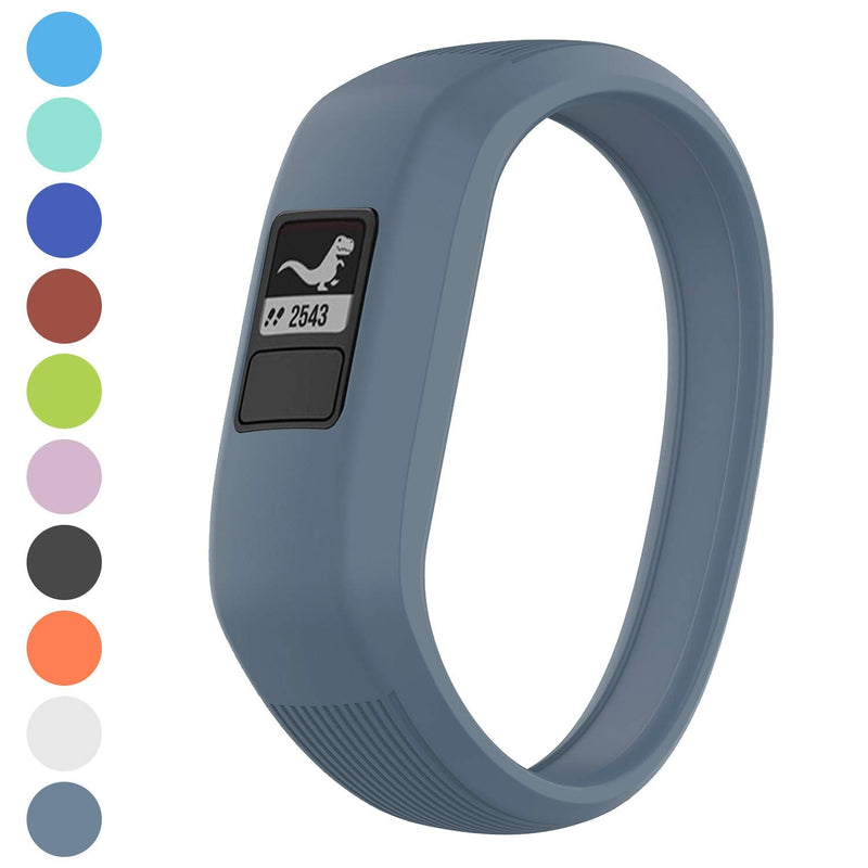 Watbro Bands Compatible with Garmin Vivofit JR/Vivofit JR2/ Vivofit 3, Soft Silicone Adjustable Stretchy Replacement Watch Bands with Buckle, for Vivofit jr/jr 2/3, for Kids Boys Girls Small Large 3 Pack:Slate+Sky Blue+Lime - BeesActive Australia