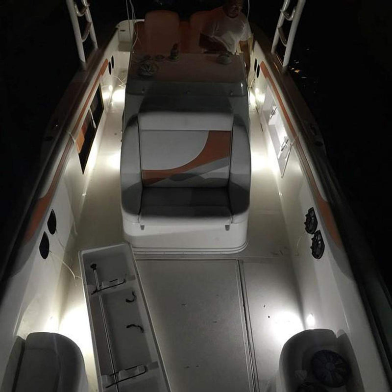 [AUSTRALIA] - Shangyuan Marine Boat Lights, Utility Led Interior Lights For Boat Deck Courtesy Transom Cockpit Light, 12v Waterproof Marine Lighs For Yacht Fishing Pontoon Boat Sailboat Kayak Bass Boat Vessel, 6Pcs white 