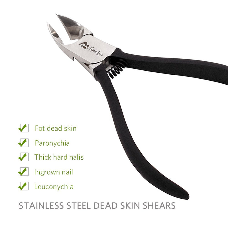 Professional Toenail and Cuticle Clippers, RIVERLAKE RC501 Stainless Steel Toenail Clippers for Thick or Nails for Seniors, Super Sharp Precision Clipper - BeesActive Australia