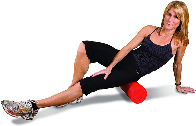 GoFit Foam Roller and Manual - Pre and Post Workout Muscle Relief Red 18" - BeesActive Australia