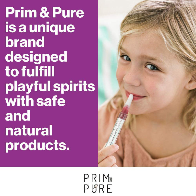 Prim and Pure Starter Gift Set | Organic & Natural Makeup Kit for Kids | Perfect for Play Dates & Birthday Parties | Kids Eyeshadow Makeup – Nail Polish for Kids – Kids Lip Gloss | Made in USA (Blue) Blue - BeesActive Australia