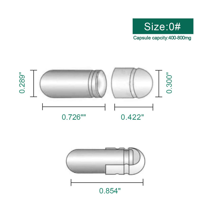 WANANFU Separated Empty Capsules Size 0 Vegetarian (200 Count), Compatible with Capsule Filling Machine 0 200 Count (Pack of 1) - BeesActive Australia