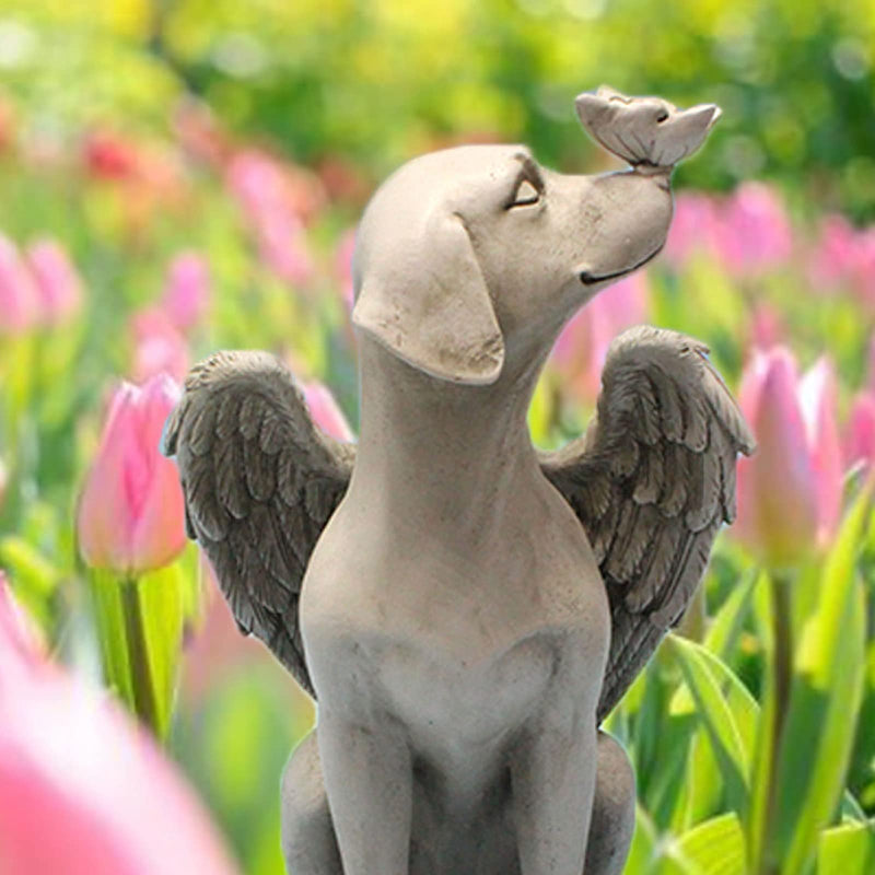 Dnoifne Angel Dog Memorial Statue, Pet Memorial Stones for Dogs, Angel Dog Memorial Gifts, Dog Passing Away Gifts, Pet Loss Gift for Dog Basic Model - BeesActive Australia