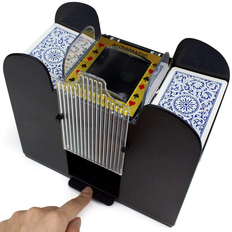 Brybelly 6 Deck Automatic Card Shuffler | Six Deck Blackjack Dealing Shoe | 12 Decks of Playing Cards - Bundle - BeesActive Australia