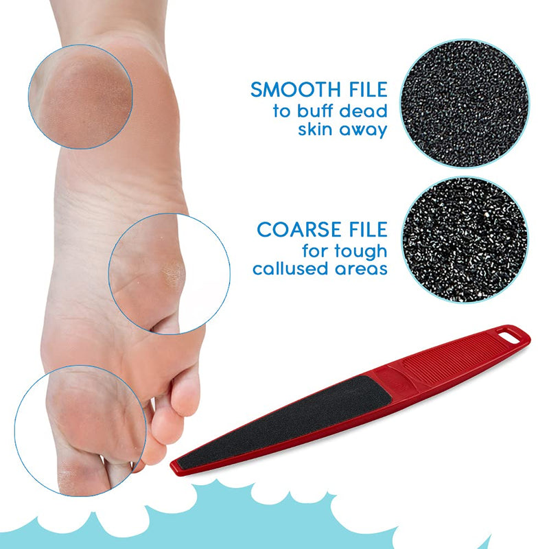 Flowery Original Swedish Clover Red Foot File, Pedicure Foot Scrubber, 60/100 Grit - RED - BeesActive Australia