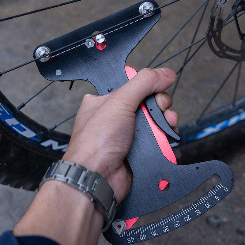 Bicycle Tension Meter Spokes Calibration Tool, Bicycle Wire Wheel Set Mountain Bike Rim Adjustment Tensionmeter for Bicycle Wheel Spokes Manufacturing or Correction black - 1 pc - BeesActive Australia