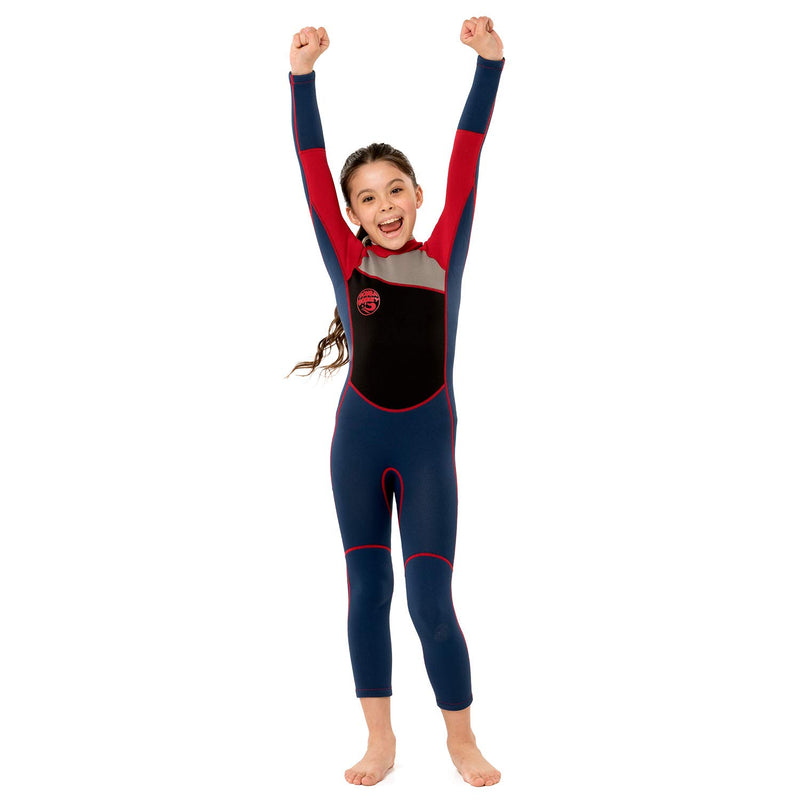 [AUSTRALIA] - Scubadonkey 2.5mm Neoprene Full Wetsuit for Kids Girls 2020 Red/Blue 6 