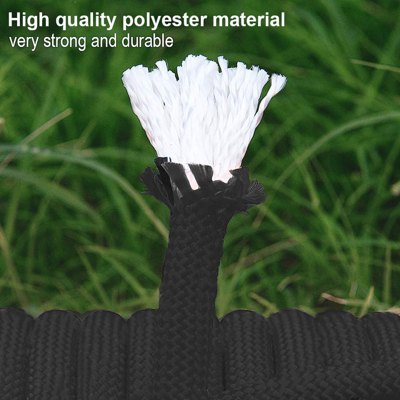 Aoneky 10 mm Static Outdoor Rock Climbing Rope, Fire Escape Safety Rappelling Rope Black 1 32.0 Feet - BeesActive Australia